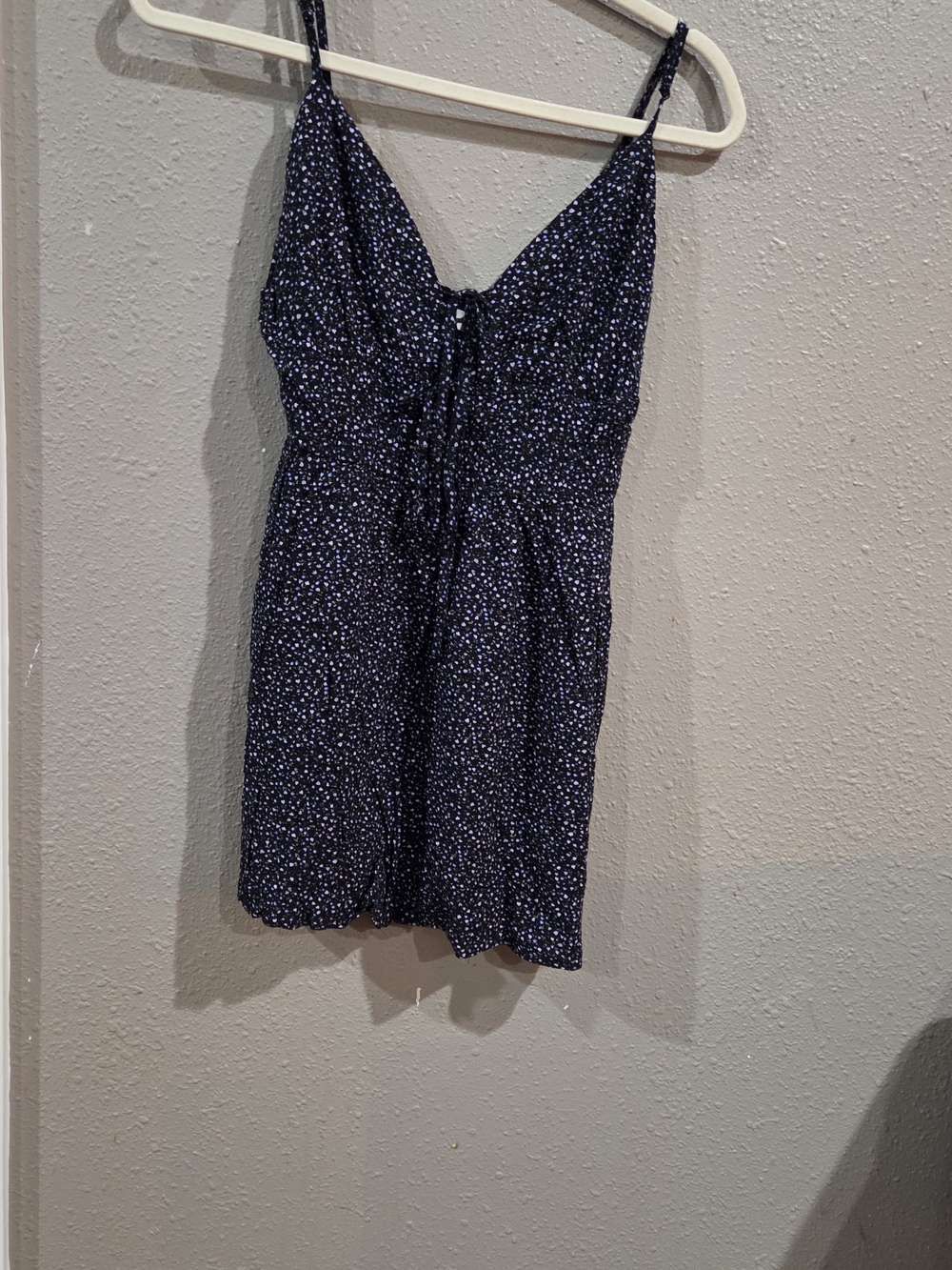 Aeropostale Navy Blue Mini Shorts with White Dot Print